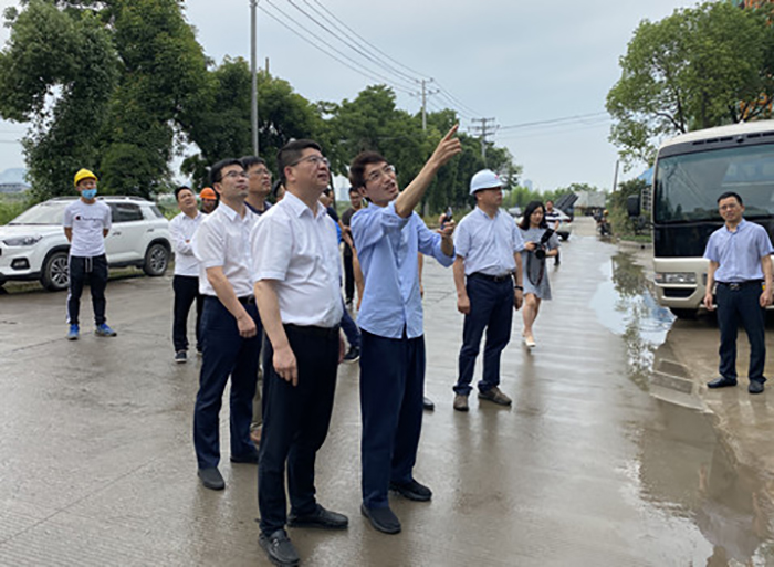柯桥区委沈志江书记一行赴集团诚邦高新新项目调研指导-合乐HL8