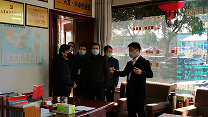 柯桥区委组织部长丁贵钱清街道党工委书记王叶刚等一行向导来公司视察指导-合乐HL8